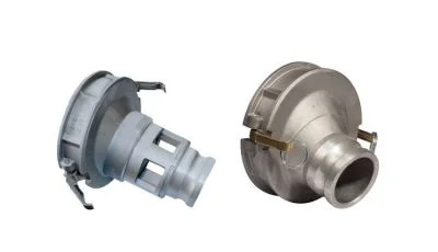 Gravity drop fuel API couplings for tanker truck