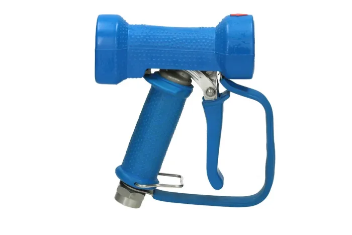 Water gun with trigger guard, stainless steel, AKBO HEAVY DUTY, blue