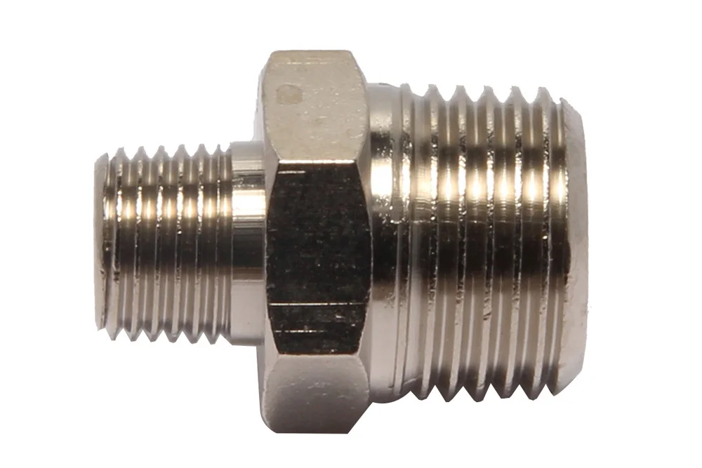 Nickel-plated brass nipple with GZ BSPT, type A2