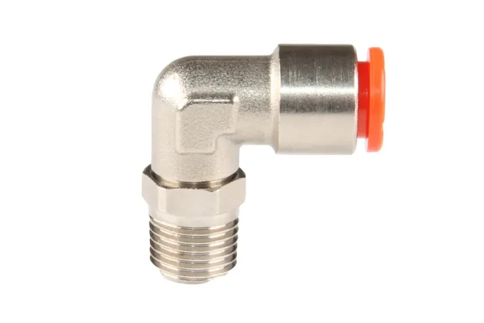 Angular swivel connector with tapered male thread, type R 31C - Tubes ...