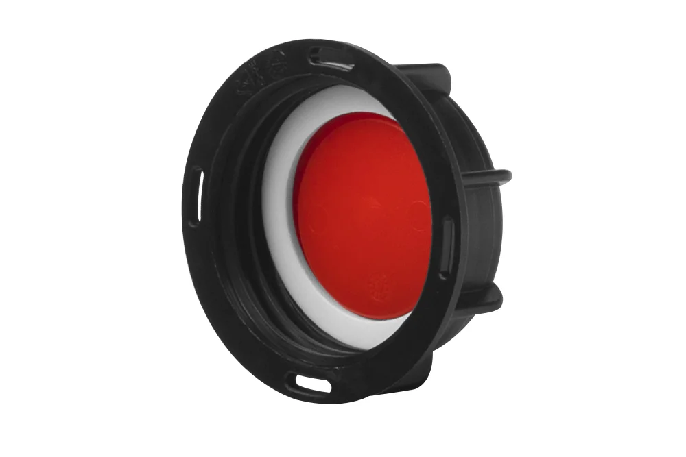 IBC two-piece connector/valve cap with GW S60x6, polypropylene
