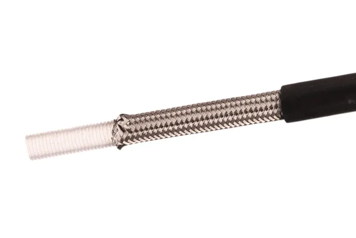 Teflon hose with AISI 304 steel braid and EPDM rubber protection layer, HYPERLINE FX
