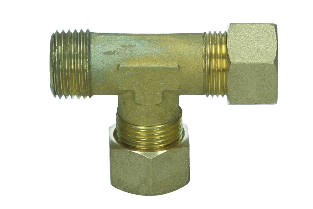 Connection - tee "L" with BSPT male thread, brass, type AI 13230
