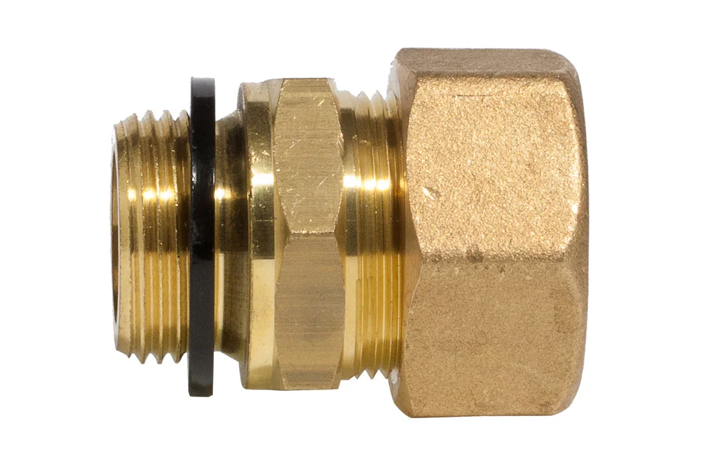 Straight fitting with BSP male thread, brass, type AI 13485