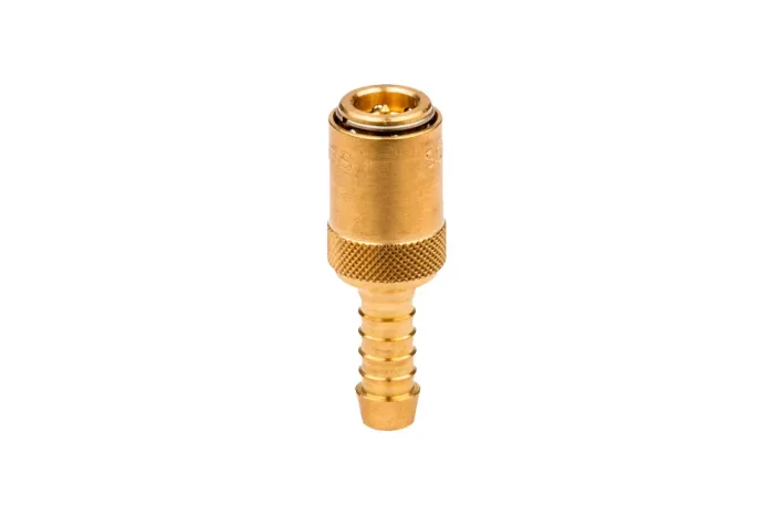 Quick coupling socket for injection molds with hose end and valve, DYROS series 30
