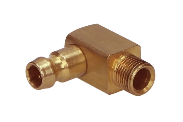 90° quick connect plug for injection molds with GZ without valve, DYROS series 6