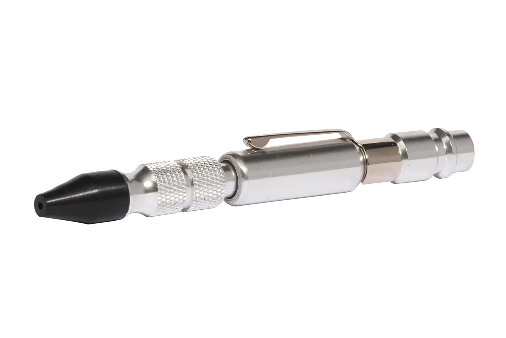 Compressed air pen with rubber cap, aluminum