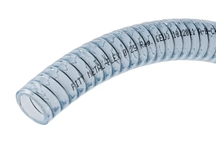 PVC suction and pressure hose with steel spiral METALFLEX