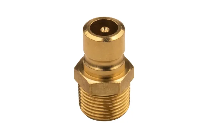 Plug DN 9 quick connector with male thread, TST 9 series, brass