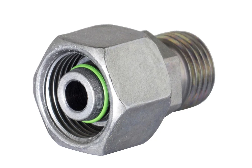 Straight reduction fitting KORO-S, carbon steel, zinc-nickel