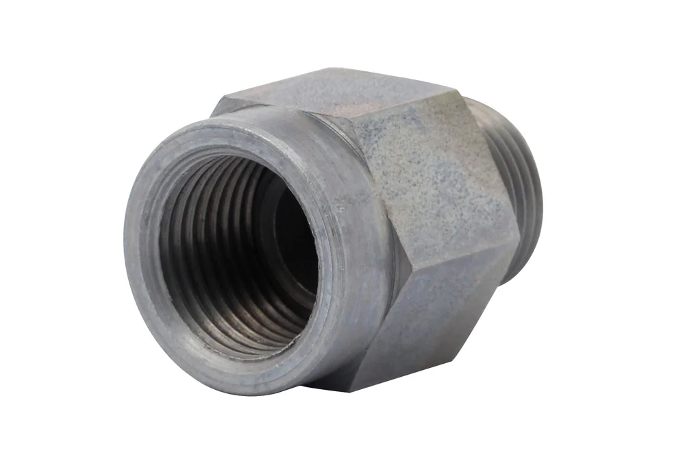 MAV pressure gauge straight fitting, carbon steel, zinc-nickel