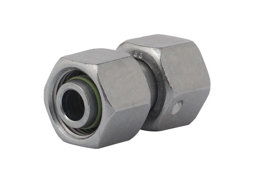 Straight connector adjustable SNV, carbon steel, zinc-nickel