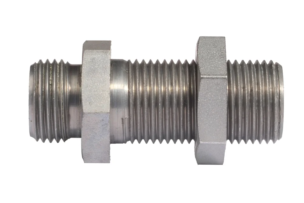 Straight bulkhead connector SV, carbon steel, zinc-nickel