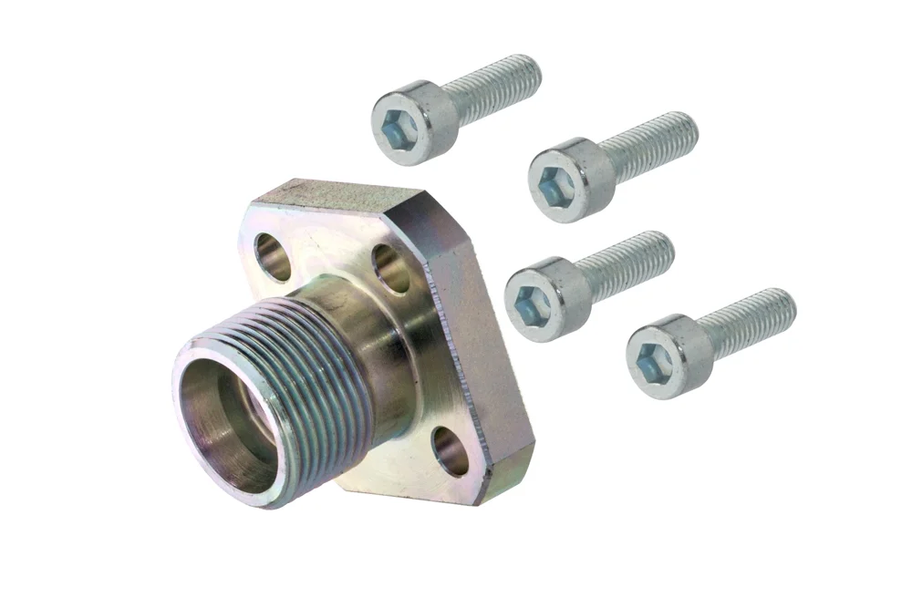 Flanged 4-hole connection with DIN 2353 carbon steel