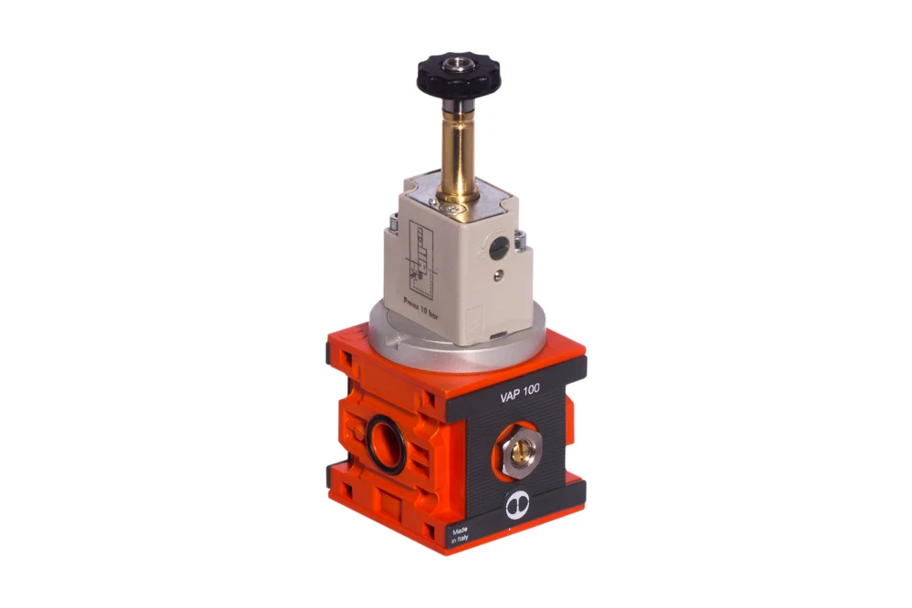 Electric and electric soft-start valve with external pilot power supply, VAP 100 series SKILLAIR®, without end plates