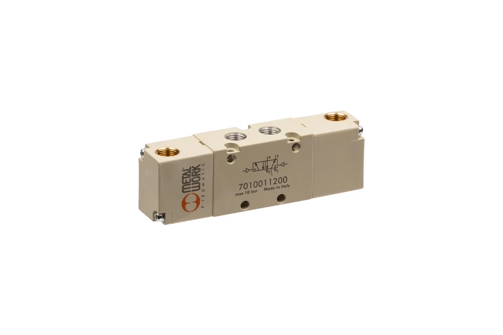 Pneumatically operated pneumatic diverter valve, bistable, 5/2, 70 series