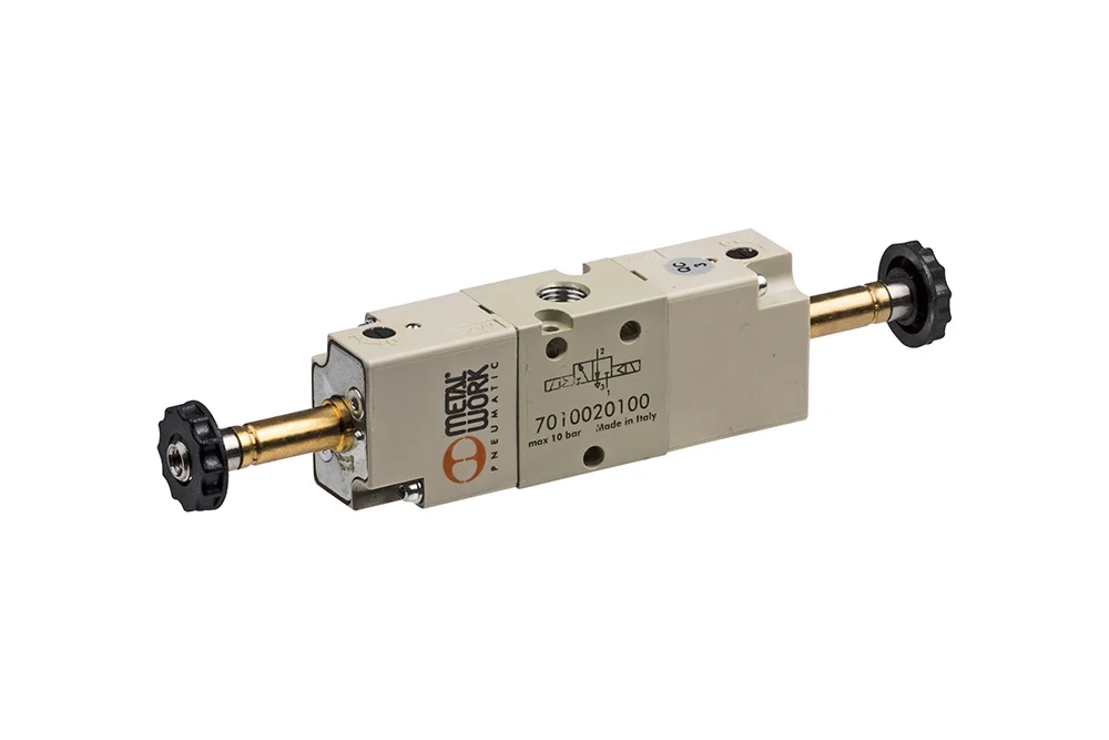 Electrically operated pneumatic diverter valve, bistable, 3/2, 70 series