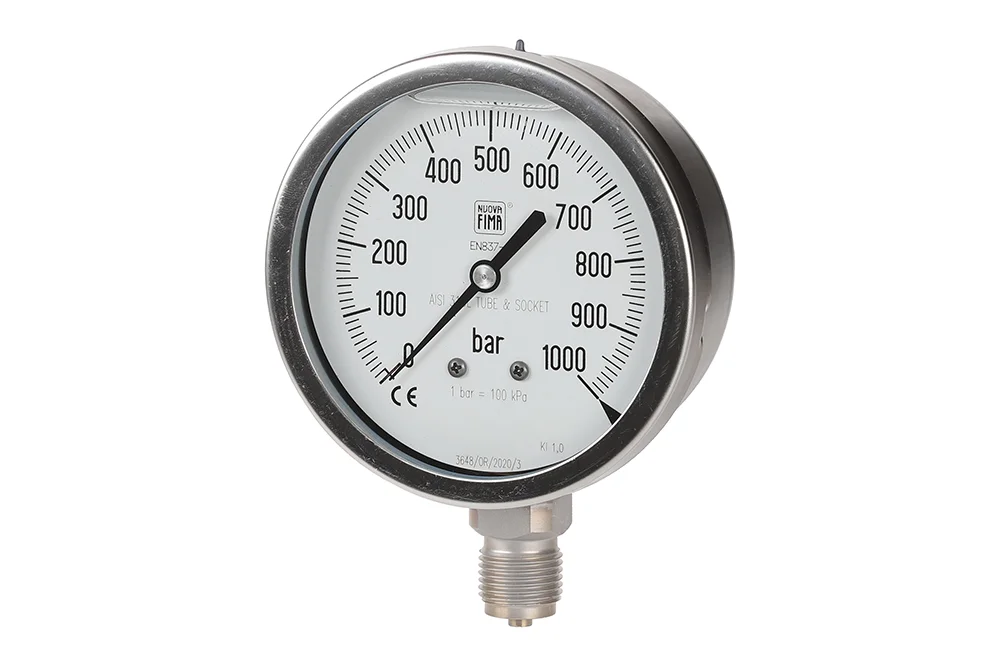 Pressure gauge 1000 / 1600 bar 1.0 EN 837 (S1), MGS 18 (100, 150 mm), male thread