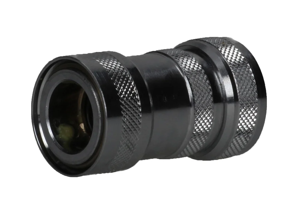 NiTO 1/2" water quick connector socket with GW and shut-off valve, brass