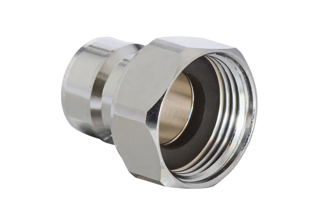 NiTO 1" water quick connector plug with GW, brass