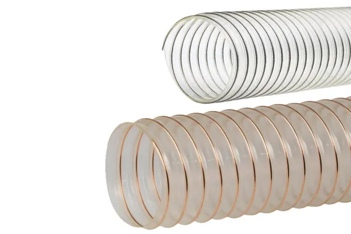 Lightweight extraction hose for transfer of dry food substances P2PUFOOD, P2PUPASFOOD