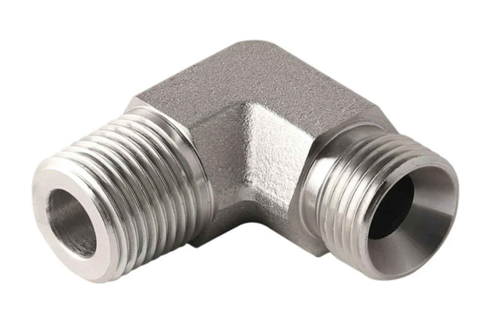 Adaptor - angled nipple 90° from GZ BSPT/GZ BSP, carbon steel, type A110