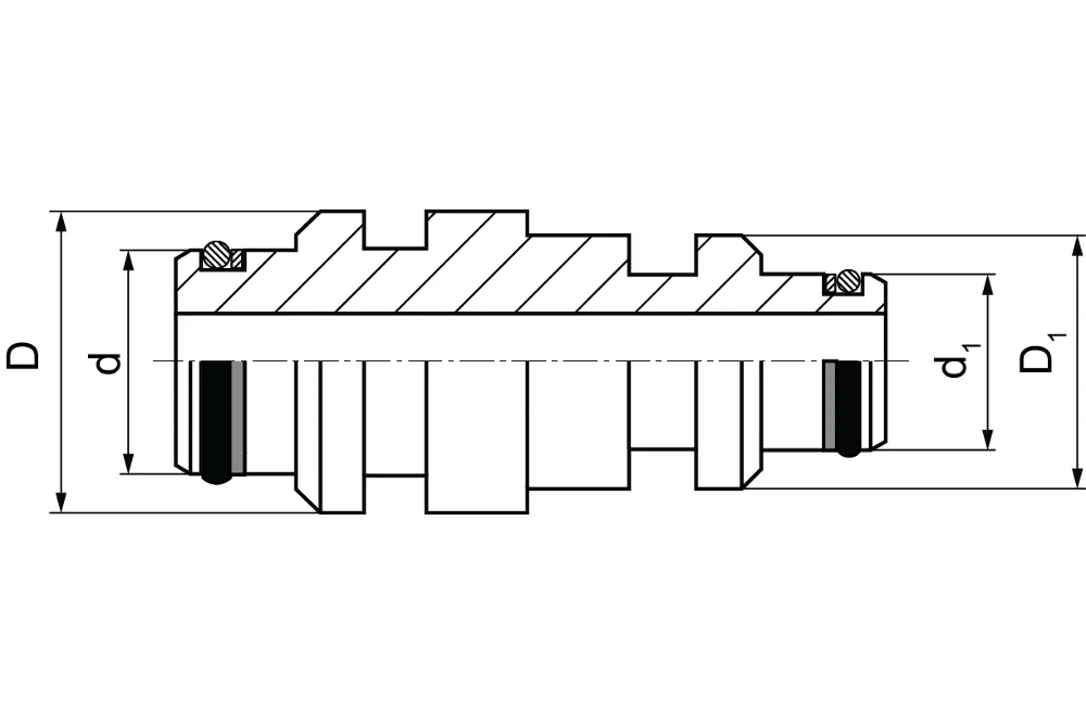 STECKO reduction plug coupling, automatic steel
