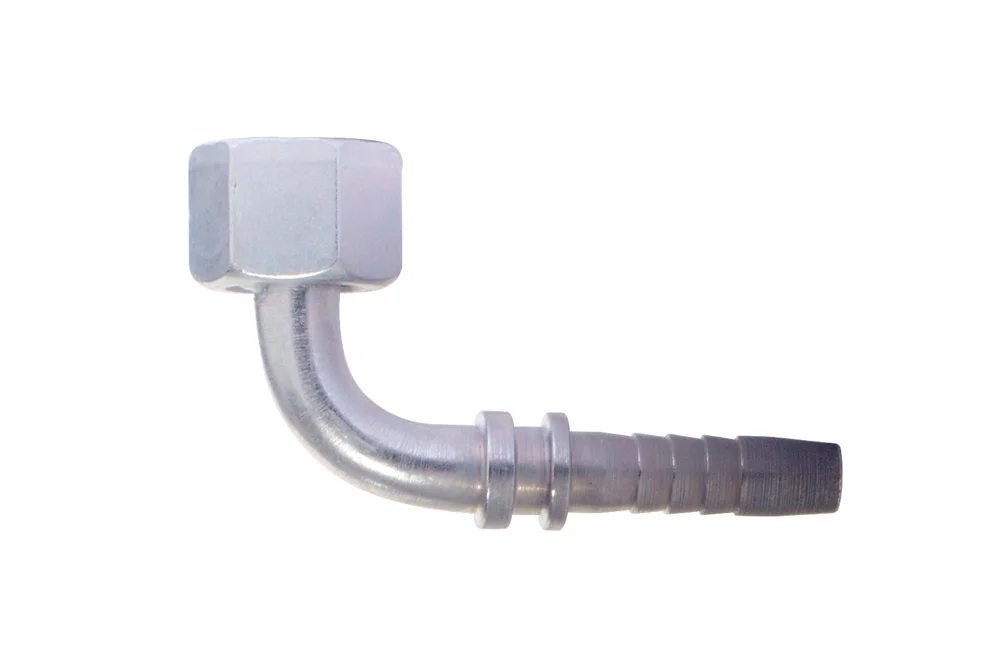 DKL 90° hydraulic end, type ZMW211, light series, carbon steel, zinc-nickel